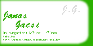 janos gacsi business card